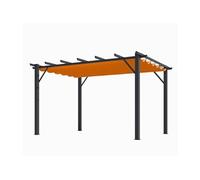 Habrita Pergola aluminium PER4030GR Foresta 12 m² Gris anthracite - toile rouille 140 g/m²
