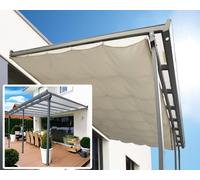 Pergola aluminium 3x5m avec rideau de toit