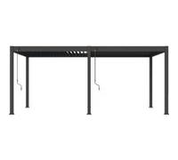 Pergola Aluminium OMBREA Bioclimatique Anthracite 3 6 m gris anthracite G