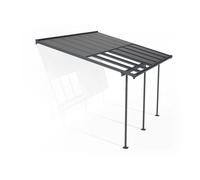 Auvent de terrasse en aluminium Sierra Cabrio Palram - Canopia 3 x 4,25 m anthracite Heat Block