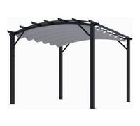Pergola arche 11.22 m2 gris anthracite Habrita per3433gg Gris G