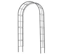 Pergola arche en acier en métal - NATURE - 113x38xH229cm - Noir