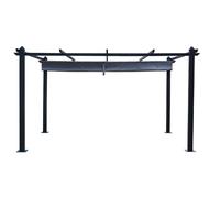 Concept Usine Pergola Aluminium Nila 4x3m Gris 12m² Autoportante thermolaquée Toile rétractable