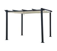 Happy Garden Pergola autoportante Cassis 3 × 3 m - structure aluminium beige - toile rétractable
