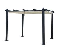 Pergola Autoportante 3 × 3m Cassis Beige - Structure Aluminium Beige