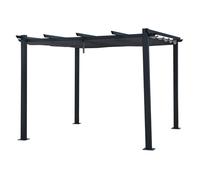 Happy Garden – Pergola autoportante Cassis – 3 × 3 m – Structure aluminium – Grise