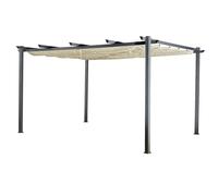 Pergola autoportante 3 × 4m cassis beige - structure aluminium