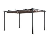 Pergola Autoportante 3 × 4m Cassis Taupe - Structure Aluminium Marron