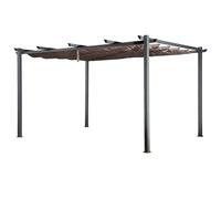 Pergola autoportante 3 × 4m cassis taupe - structure aluminium