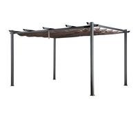 Pergola Autoportante 3 × 4m Cassis Taupe - Structure Aluminium Marron