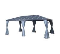 Hespéride Pergola autoportante BELIZE Graphite 3,6 x 6 m en aluminium et polycarbonate