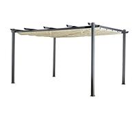 Happy Garden Pergola autoportante Cassis 3×4 m – Structure aluminium, toile 180 g/m² beige