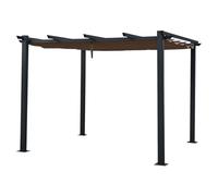 Happy Garden Pergola autoportante Cassis 3 × 3 m Structure aluminium Toile rétractable Taupe