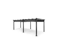 Pergola auvent 3x6 m aluminium Pavillon Parasol Polyester - gris