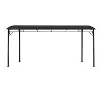 Pergola Auvent de terrasse 4 x 3 x 2,55 m anthracite, acier revêtu par pulvérisation, toit pare-soleil en tissu, montage facile, protection solaire de jardin