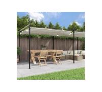 vidaXL Pergola avec toit ouvrant 589x292x230 cm Crème