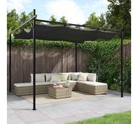 Pergola avec Toit Rétractable Pavillon Jardin Terrasse Extérieur Taupe vidaXL