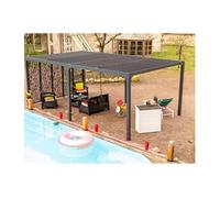 Pergola bioclimatique 21.52m² gris anthracite - PER36M60BI - HABRITA