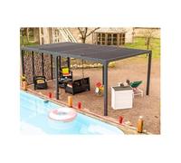 Pergola bioclimatique 21.52m² gris anthracite per36m60bi