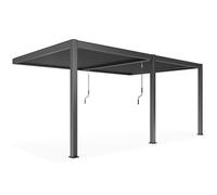 Pergola bioclimatique adossée Aluminium 6 x 3 x 2.57 m