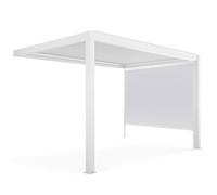 Pergola bioclimatique adossée blanche 3x4m et 1 Store 2,66 x 2,34 m ( 1 store 2,66 x 2,34 m )