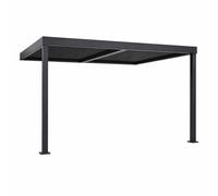 Pergola Bioclimatique Adossée En Aluminium Noir 3x3m Sifnos Noir
