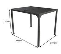 Pergola bioclimatique ALUMINIUM balcon et terrasse coloris gris anthracite / Surface de protection : 7,20 m²