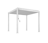Pergola bioclimatique aluminium blanc Triomphe 3x3 m lames orientables