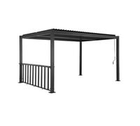 Pergola bioclimatique aluminium et acier 3x3m + bar 3m Palace PALACE 3X3M + BAR 3M