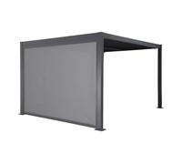 Pergola bioclimatique aluminium et acier 3x3m lames orientables + store 3m PALACE anthracite