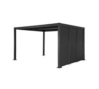 Pergola bioclimatique aluminium et acier 4x3m + 3 persiennes 100cm à lames orientables Palace PALACE 4X3M + 3 PERSIENNES LAMES