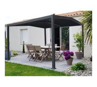 Pergola Bioclimatique Aluminium Gris 338 X 392 X 242 Cm Gris