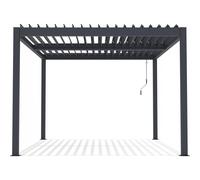 Pergola bioclimatique aluminium Windsor - 3,04 x 3,94 x 2,18 m - Anthracite