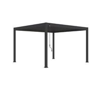 Pergola bioclimatique autoportante anthracite - 400 x 400 x H. 258 cm