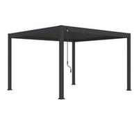 Pergola bioclimatique autoportante anthracite - 400 x 400 x H. 258 cm