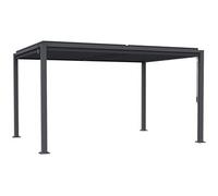 Pergola bioclimatique autoportante avec lames orientables ""Howard"" - 3 x 4 m - Gris