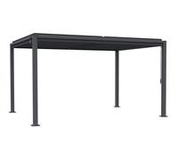 Pergola bioclimatique autoportante avec lames orientables ""Howard"" - 3 x 4 m - Gris