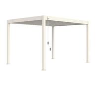Pergola bioclimatique autoportante blanc Ombréa 300 x 400 x H. 258 cm