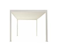 Pergola bioclimatique autoportante blanc Ombréa 300 x 400 x H. 258 cm