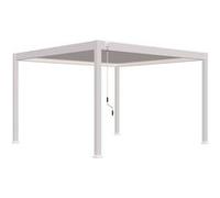 Pergola bioclimatique autoportante blanc Ombréa 400 x 400 x H. 258 cm