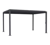 Pergola bioclimatique autoportante avec lames orientables ""Howard"" - 3 x 4 m - Gris