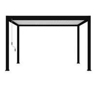 Pergola bioclimatique autoportante noir blanc Ombréa 300 x 400 x H. 258 cm