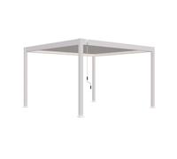 Pergola bioclimatique autoportante blanc Ombréa 400 x 400 x H. 258 cm