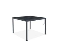 Pergola Bioclimatique autoportée PIANA 3x3m - Aluminium - Gris - Lames orientables acier