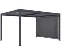 Pergola bioclimatique avec store en aluminium "Windsor" - 3 x 4 m - Gris