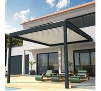 Pergola Bioclimatique COCOON Mixte Gris anthracite / Blanc 4,00x3,563m Verin