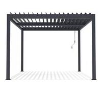 Habitat et Jardin – Pergola bioclimatique en aluminium Windsor – 3 x 4 m – Anthracite