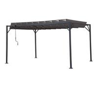 Pergola bioclimatique en tissu ""Lodge"" 3 x 4 m - Anthracite