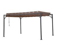 Pergola bioclimatique en Tissu Lodge 3 x 4 m - Taupe