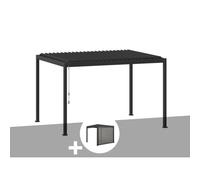 Pergola Bioclimatique Evora Graphite - 4 X 3 M + Store 4 M Graphite - Hespéride Multicolore